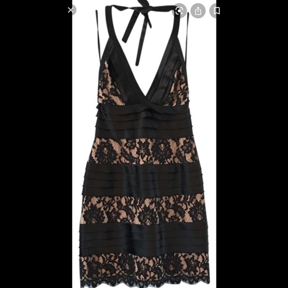 BCBG halter dress with lace and lace-up back - Picture 2 of 2